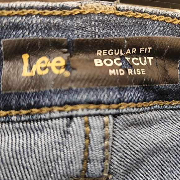 Lee Dark Blue Bootcut Leg Jeans - Picture 4 of 5